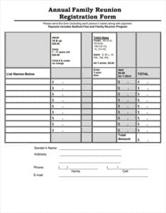 Family Reunion Agenda Template