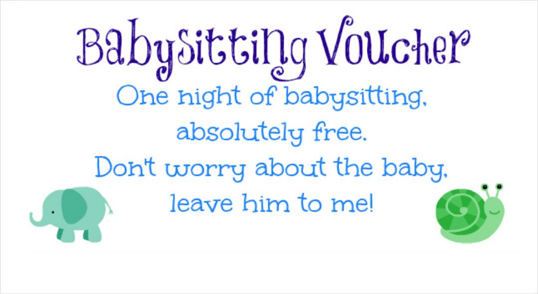 Baby Sitting Voucher Template Baby Sitting Voucher Template
