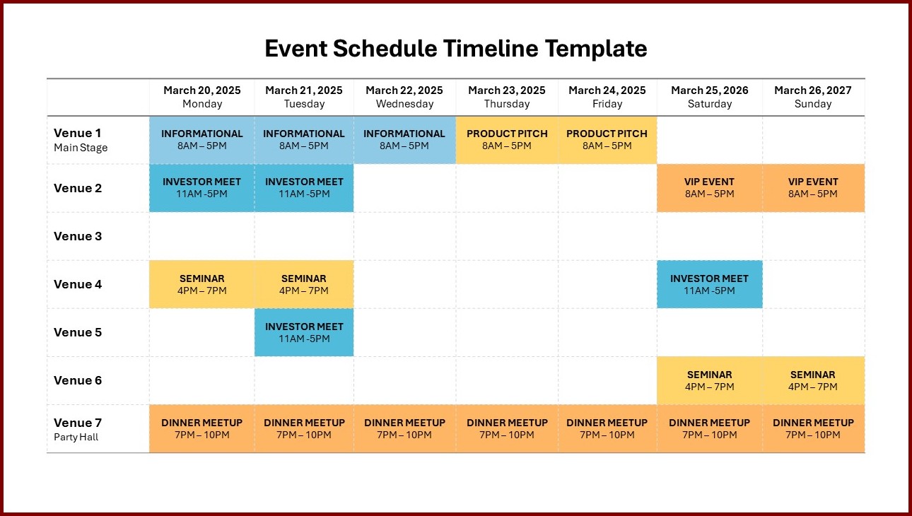 Event Schedule Template Event Schedule Template