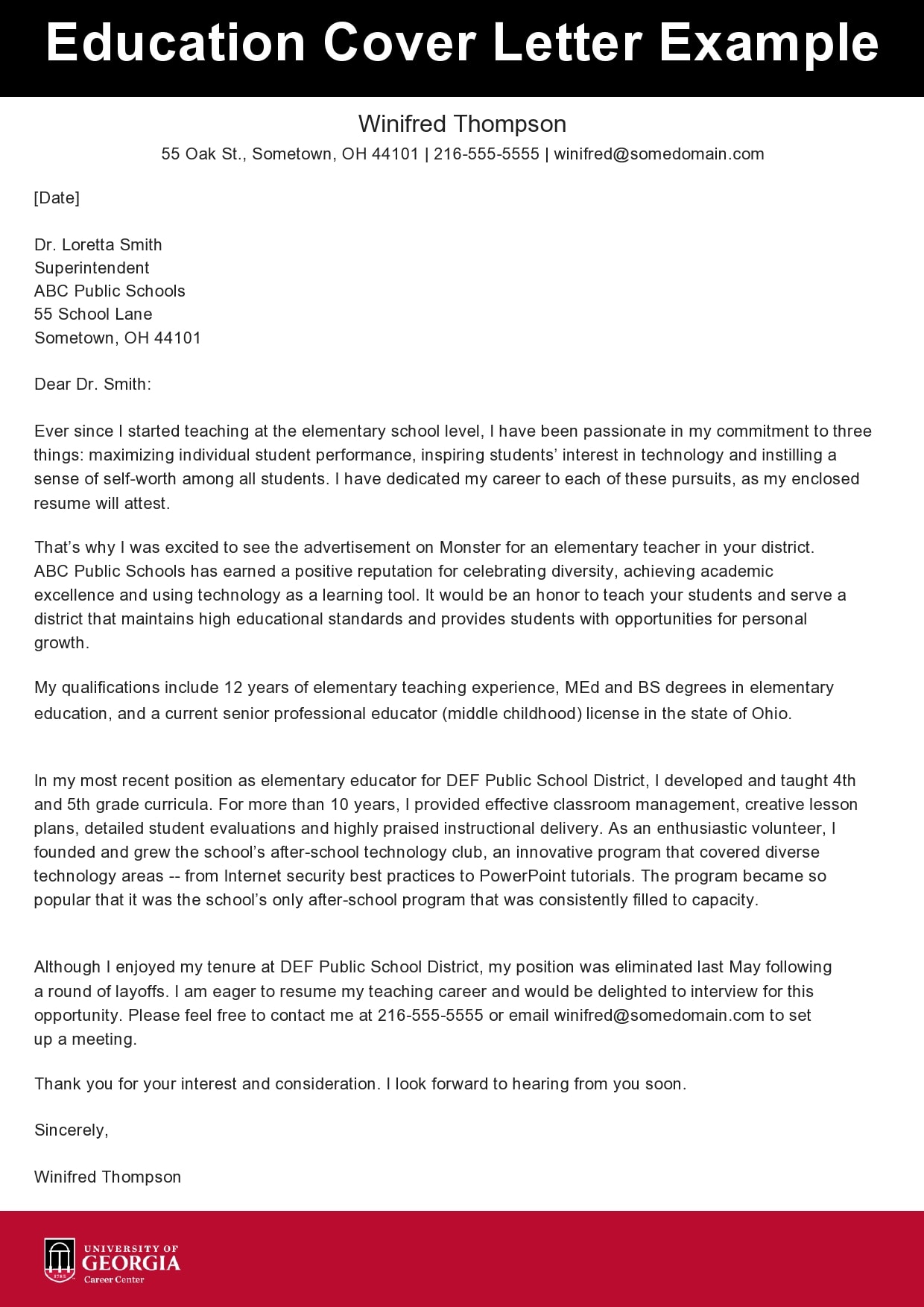 Example Letter of Introduction for Teacher Example Letter of Introduction for Teacher