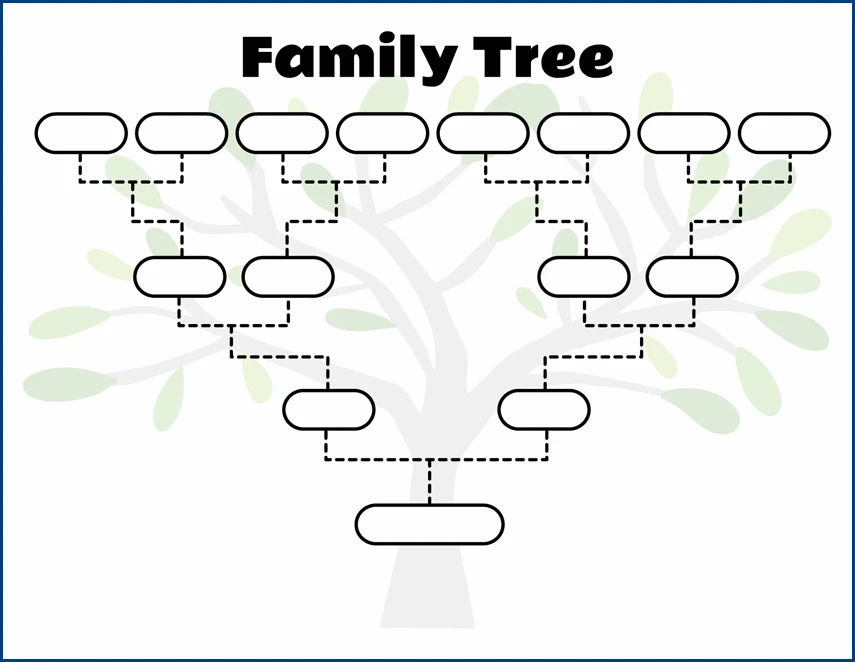 Example of Family Tree Chart Template