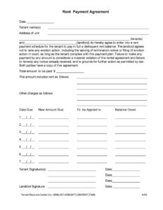 Payment Plan Agreement Template (Word)
