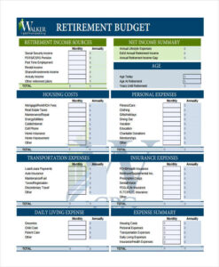 Retirement Budget Template (Excel)