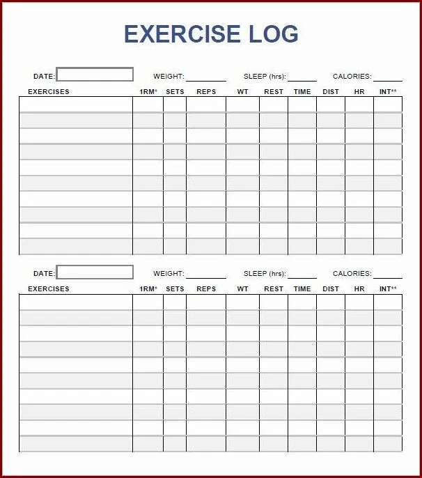 Exercise Planning Template