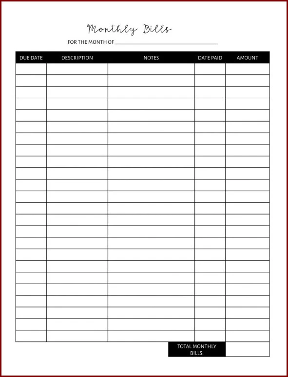 Expense Tracker Template Example