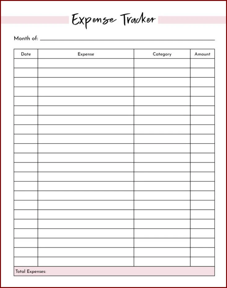 Expense Tracker Template