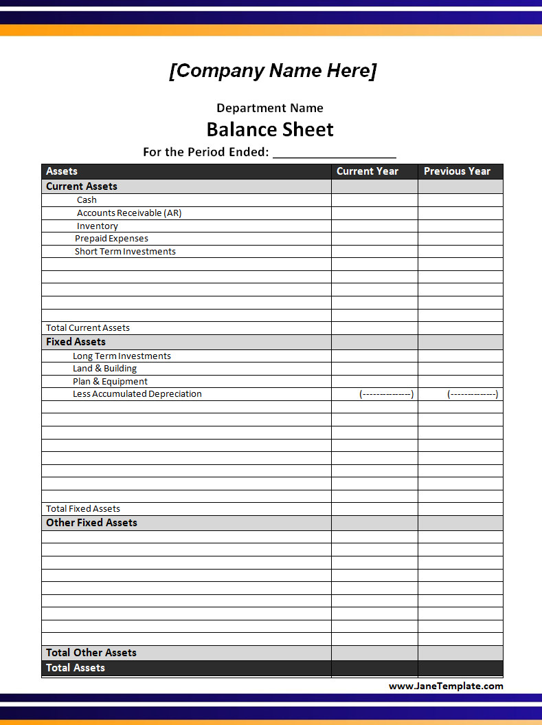 Finance Report Template