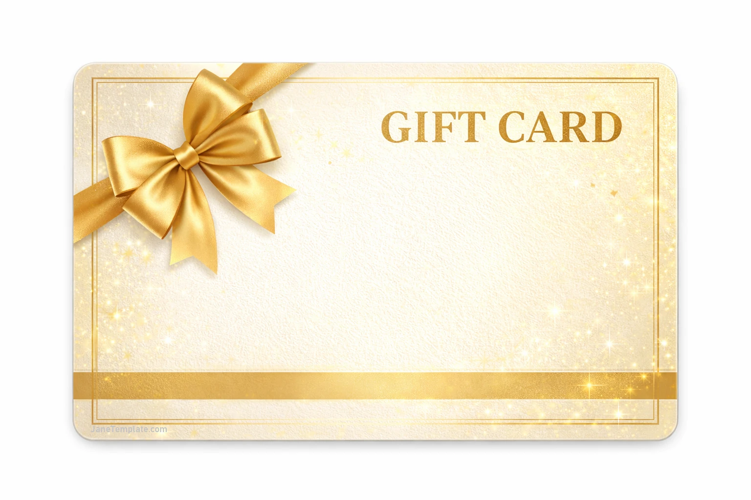 Simple Blank Gift Card Template