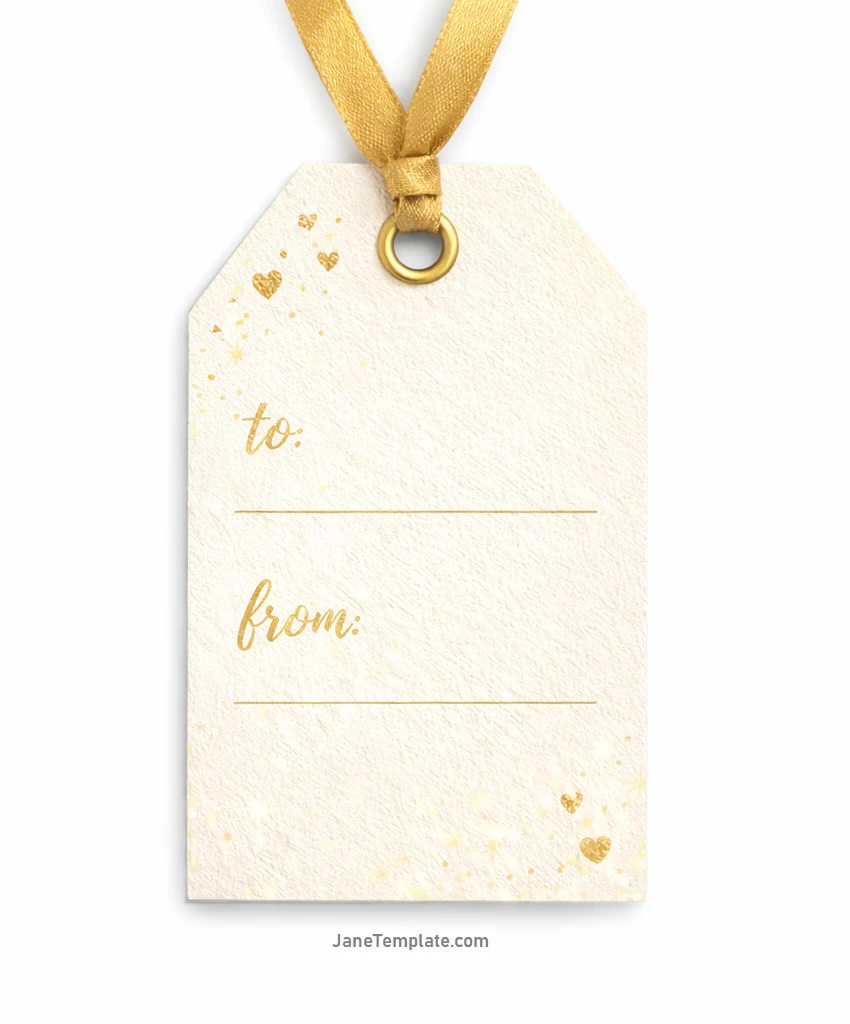Simple Blank Gift Tag Template