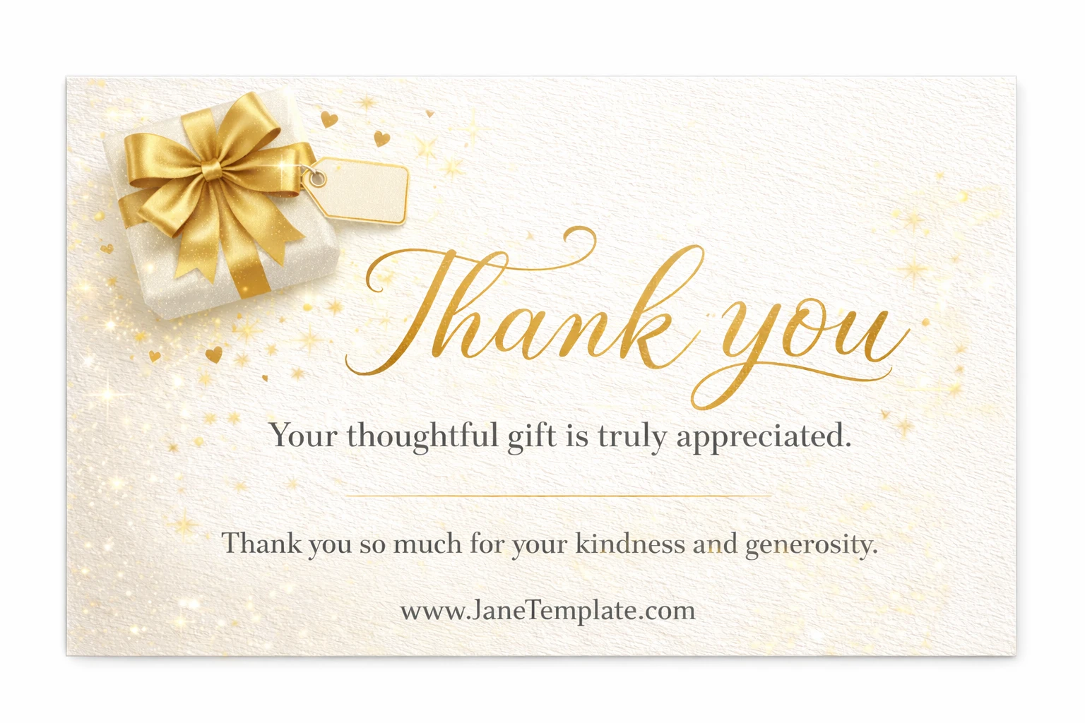Gift Thank You Note Template