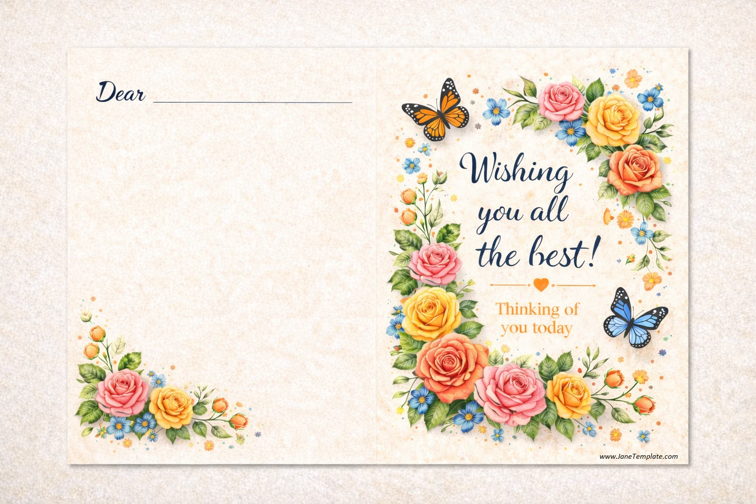 Simple Blank Greeting Card Template