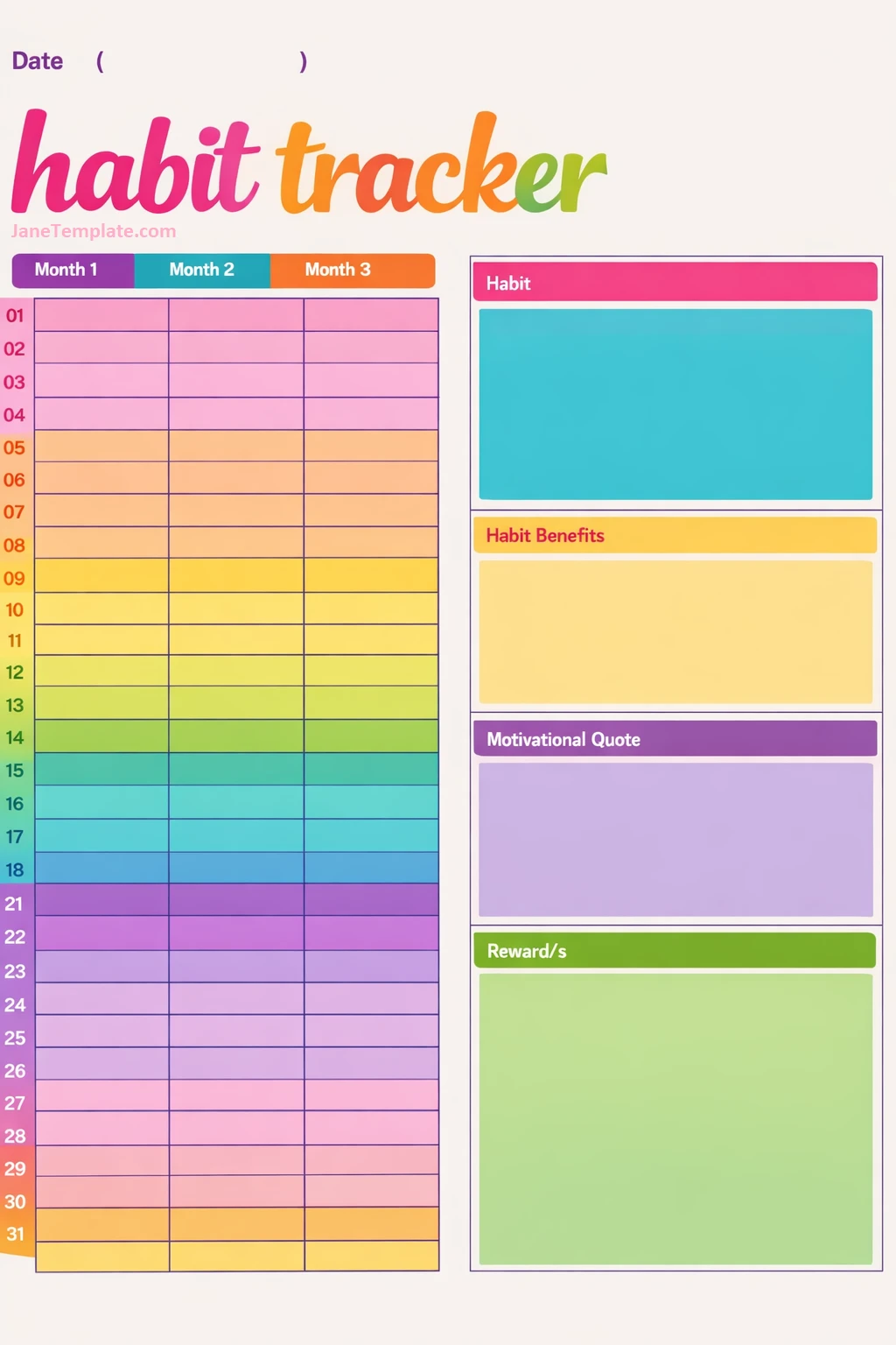 Simple Habit Tracker Template