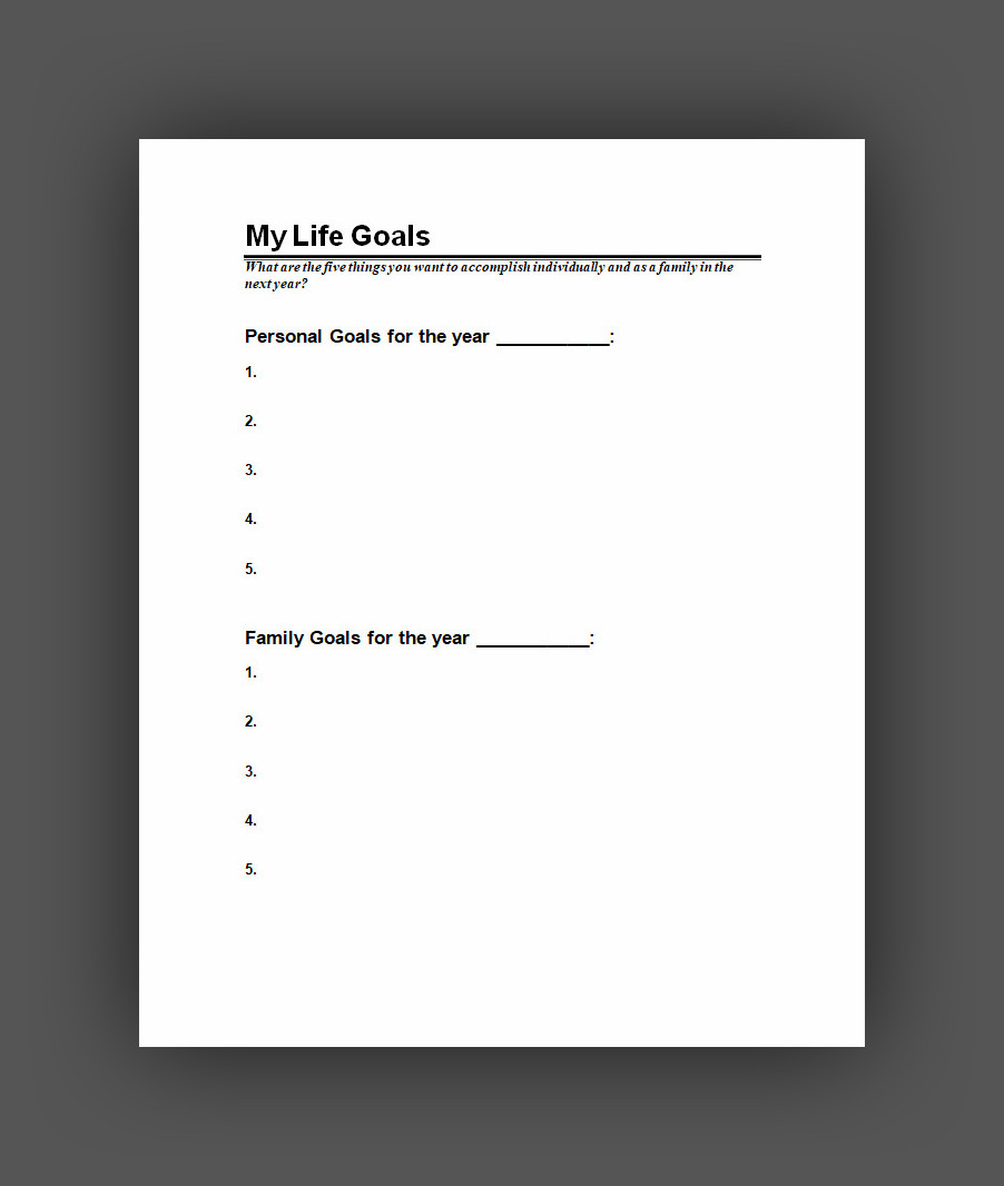 Life Planning Template