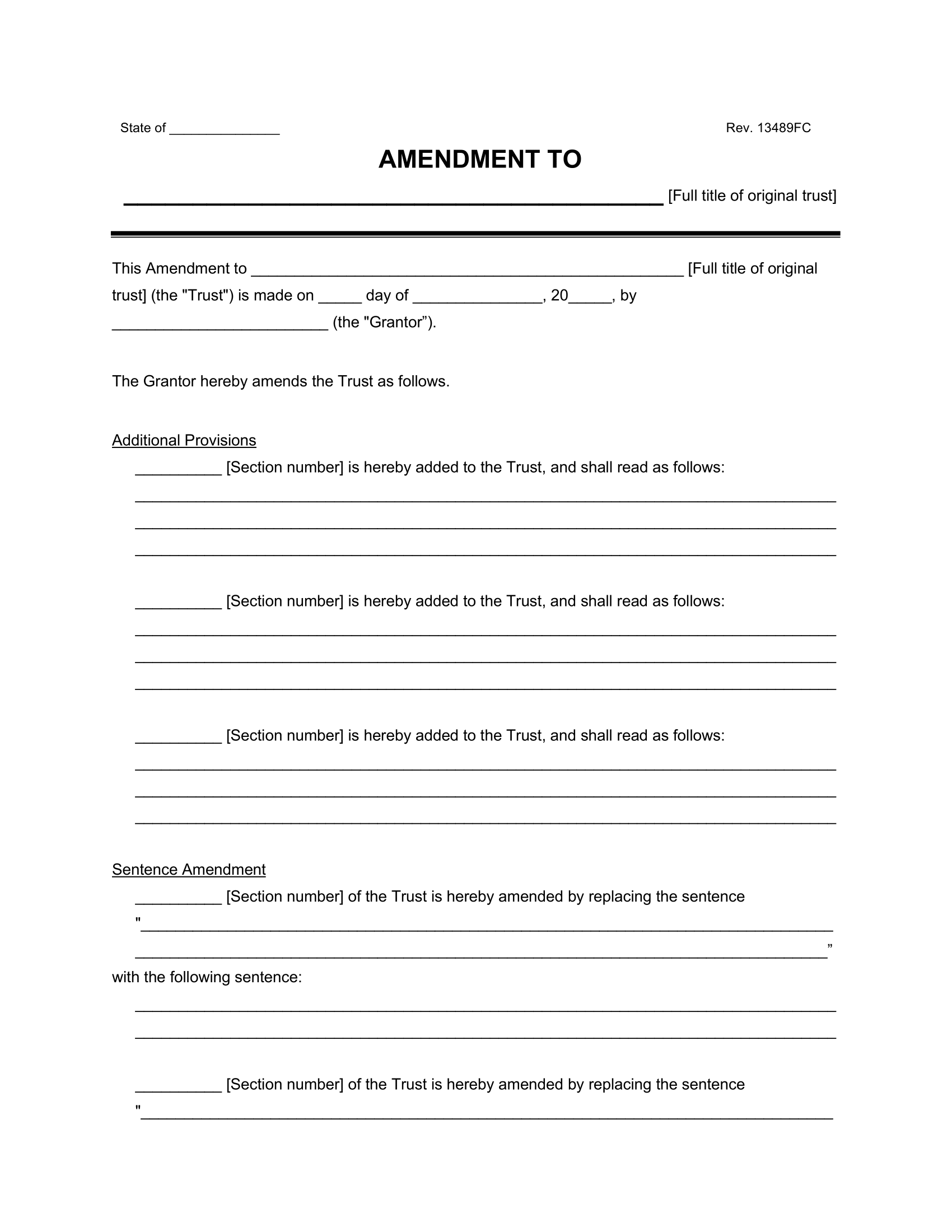 Living Trust Form Sample Living Trust Form Sample