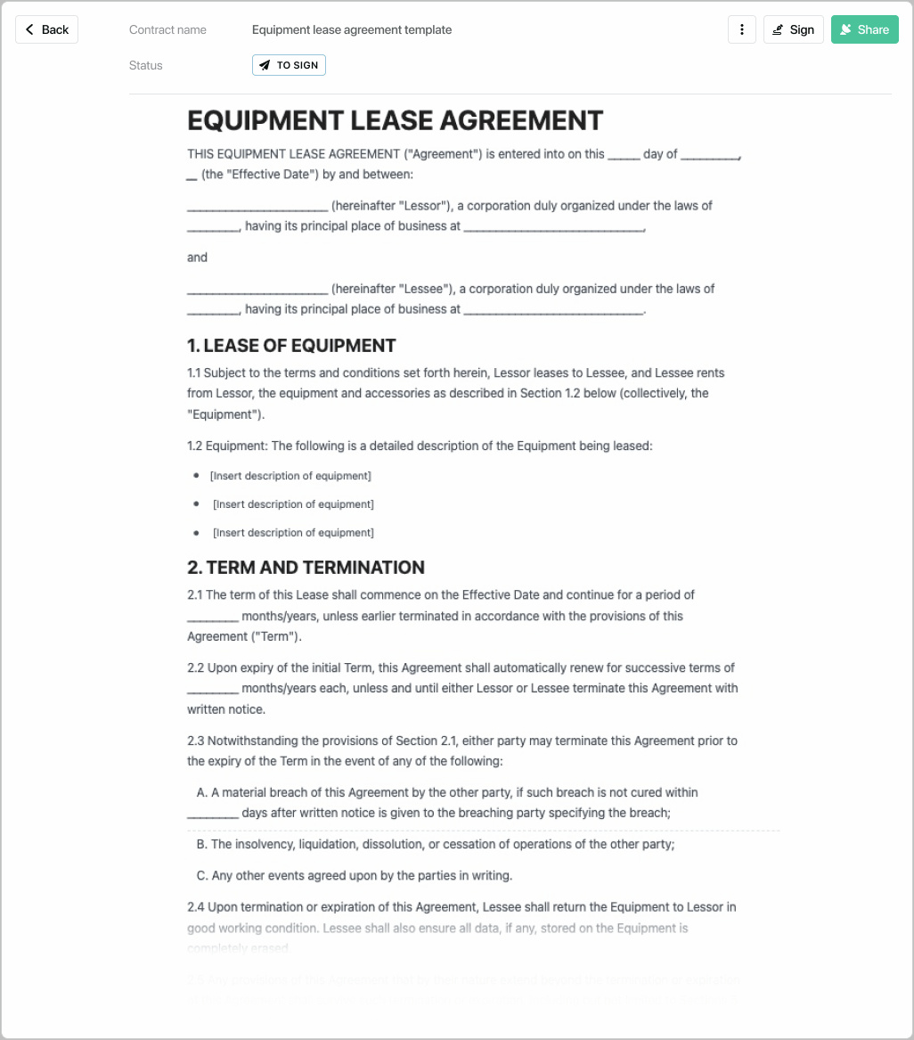 Machine Lease Agreement Template Sample Machine Lease Agreement Template Sample