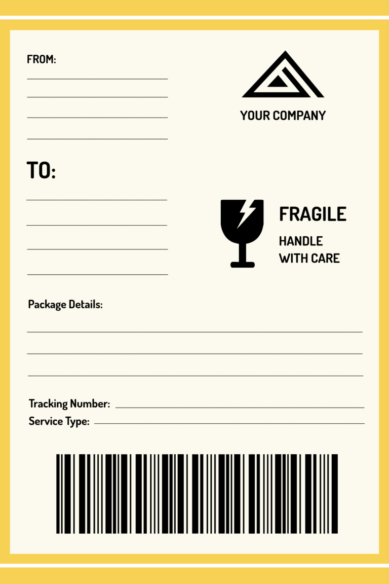 Editable Mailing Label Template (Word)