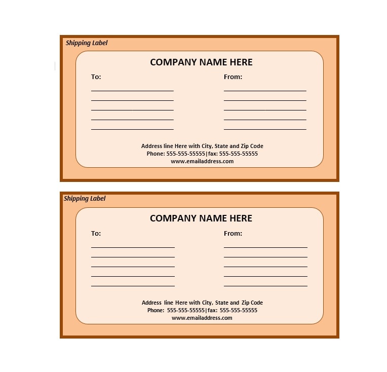 Mailing Label Template