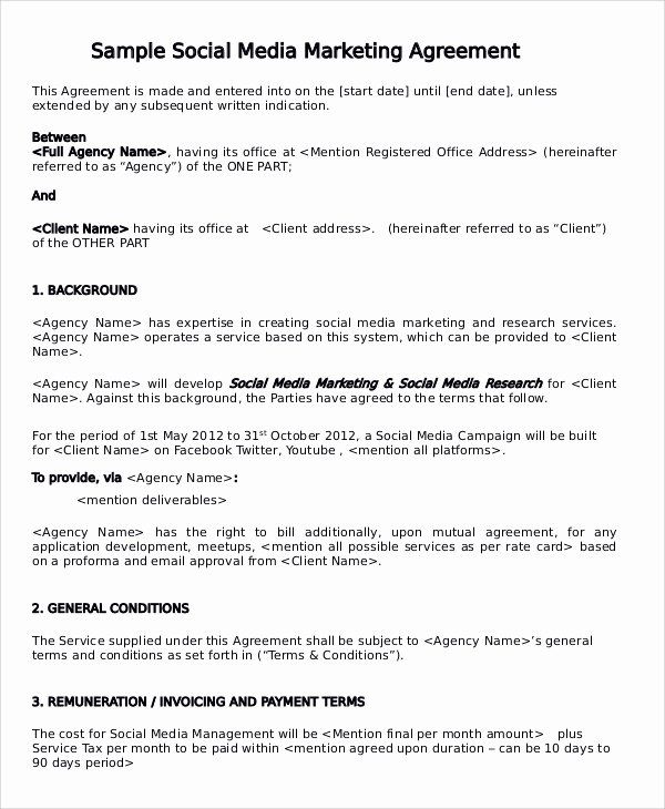 Marketing Agreement Template