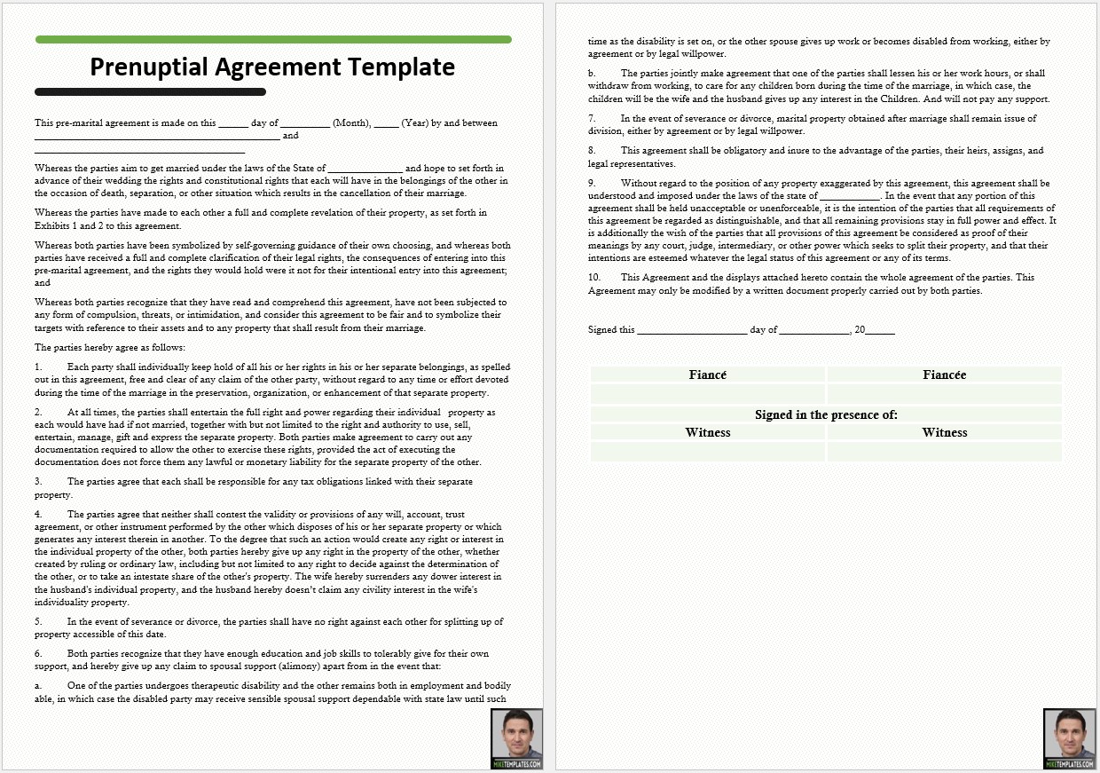 Marriage Agreement Template