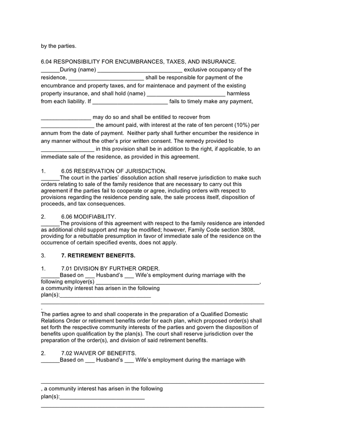 Marriage Agreement Template