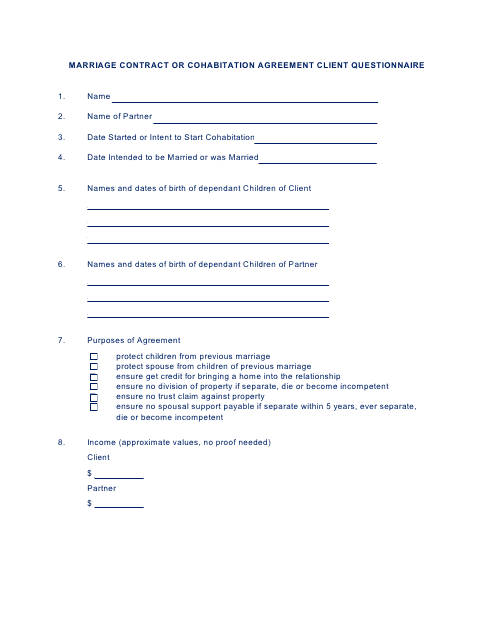 Marriage Agreement Template