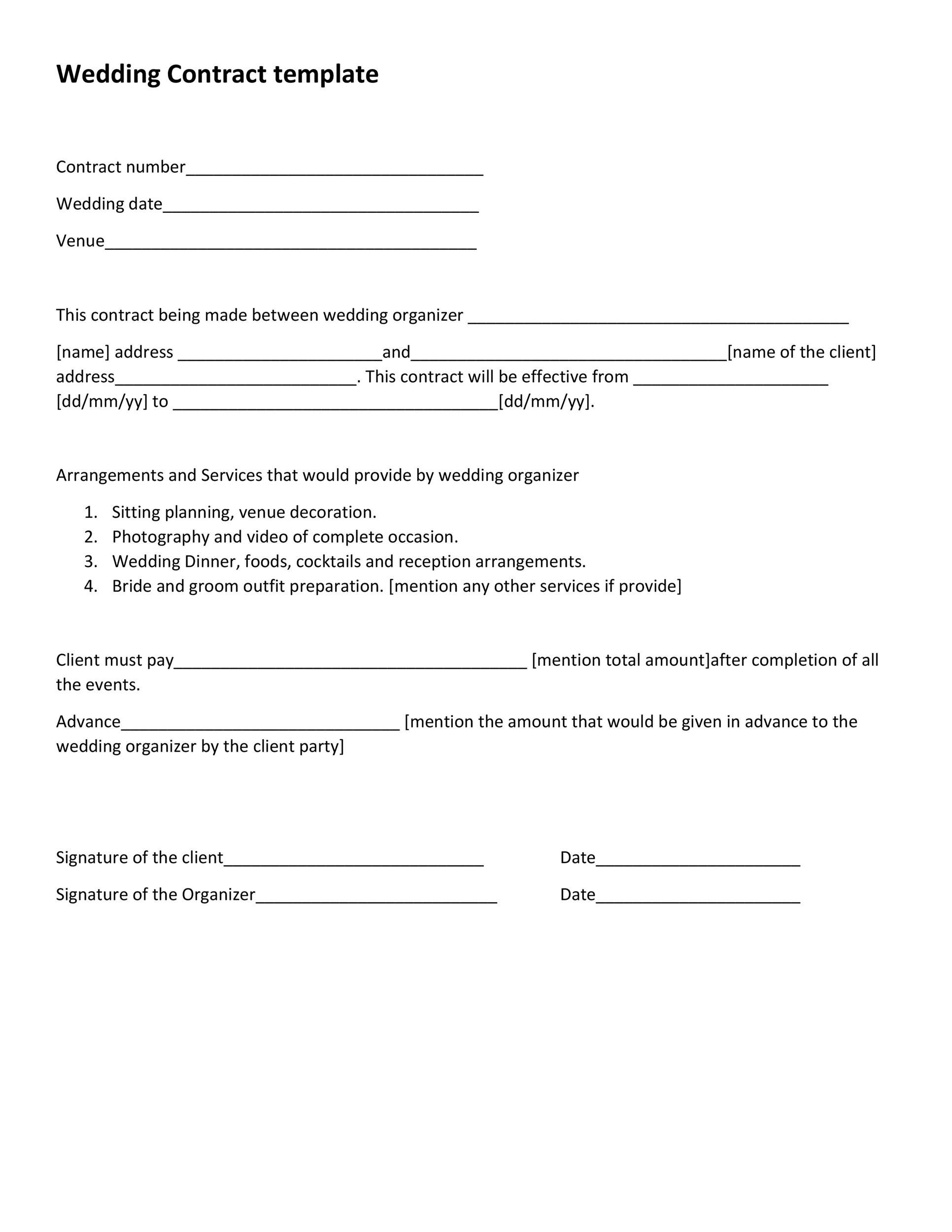 Marriage Agreement Template