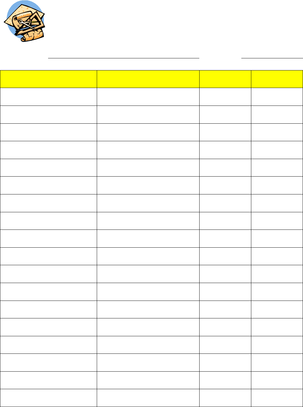 Material Sign out Sheet Template