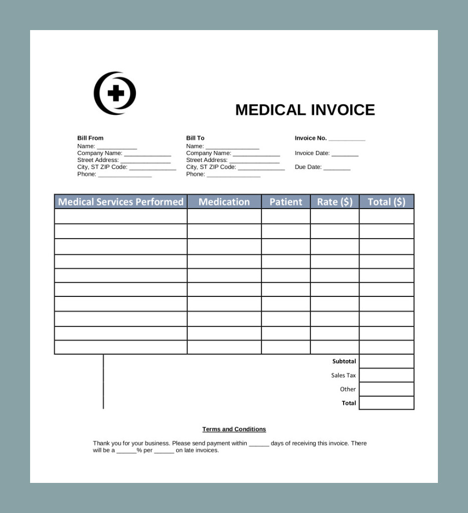 Medical Invoice Template Example Medical Invoice Template Example