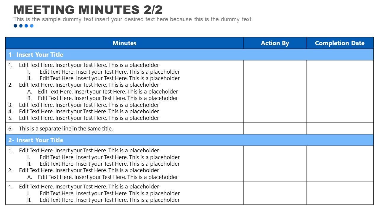 Meeting Minutes Template