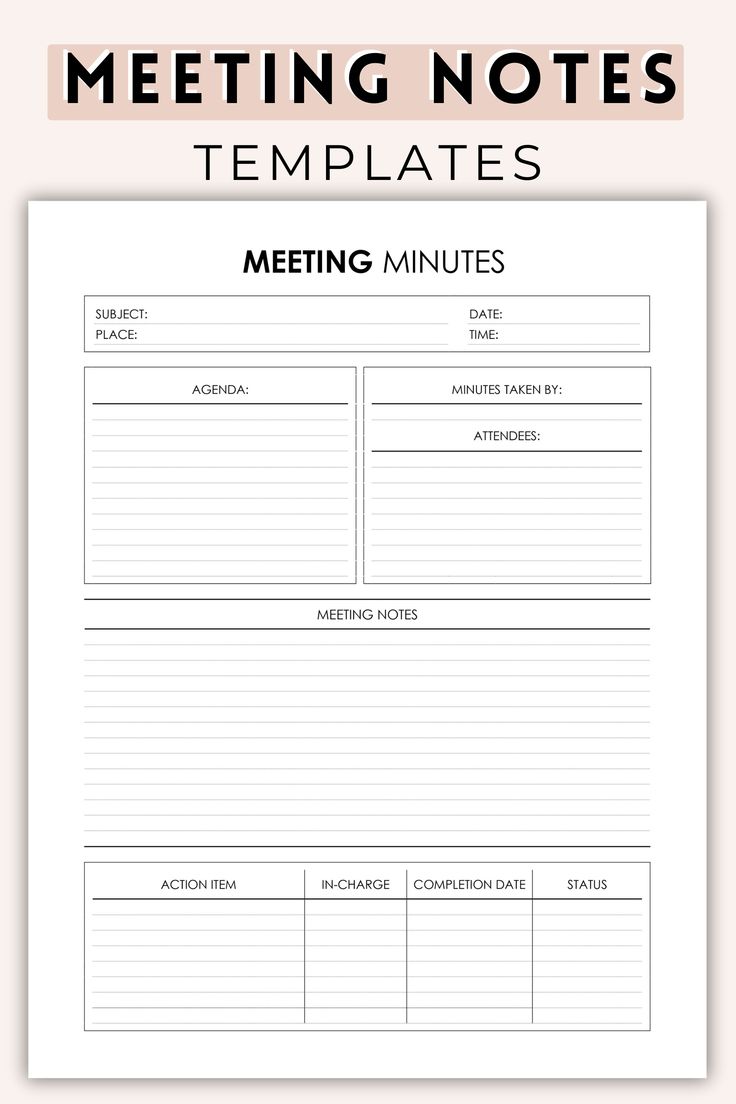 Meeting Minutes Template