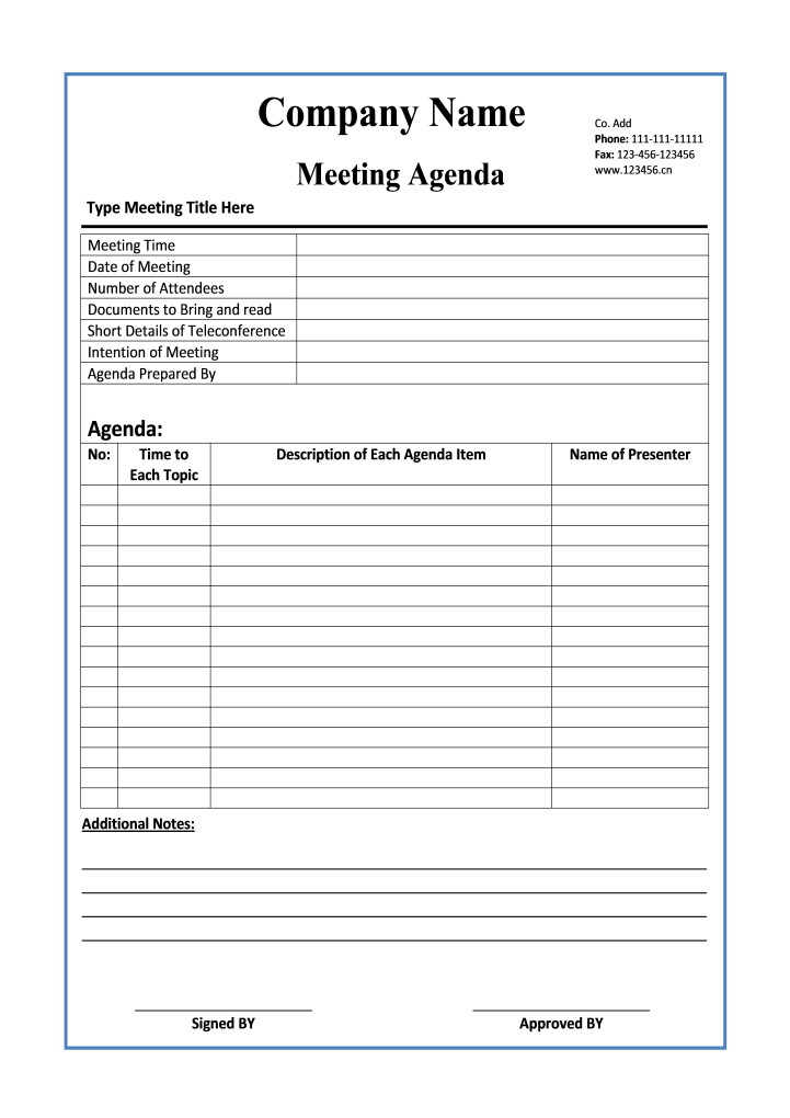 Meeting Minutes Template