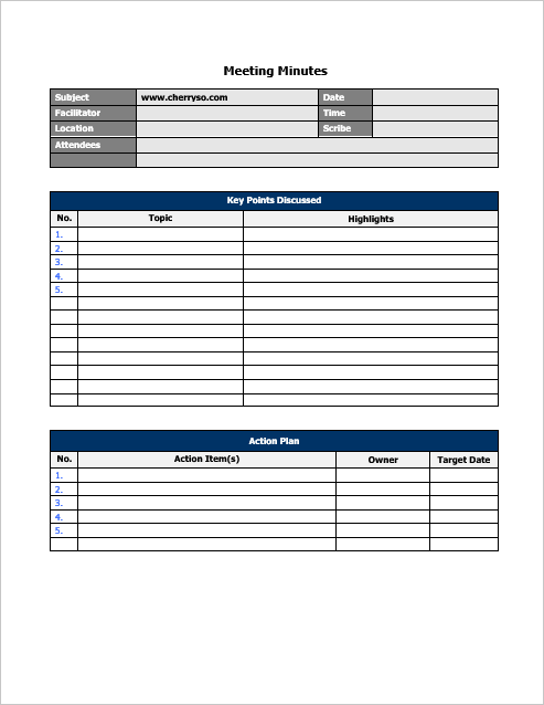 Meeting Minutes Template
