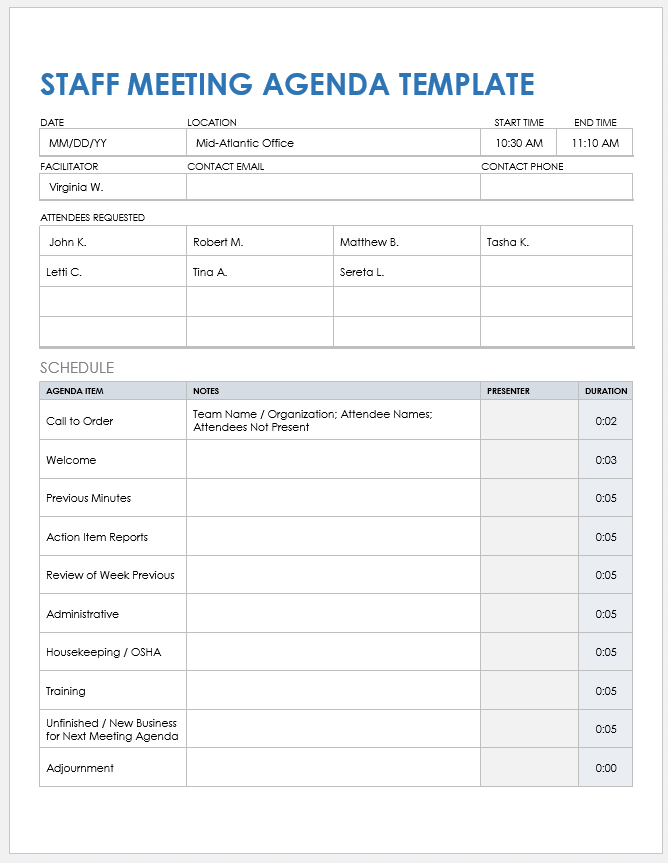 Meeting Notes Template
