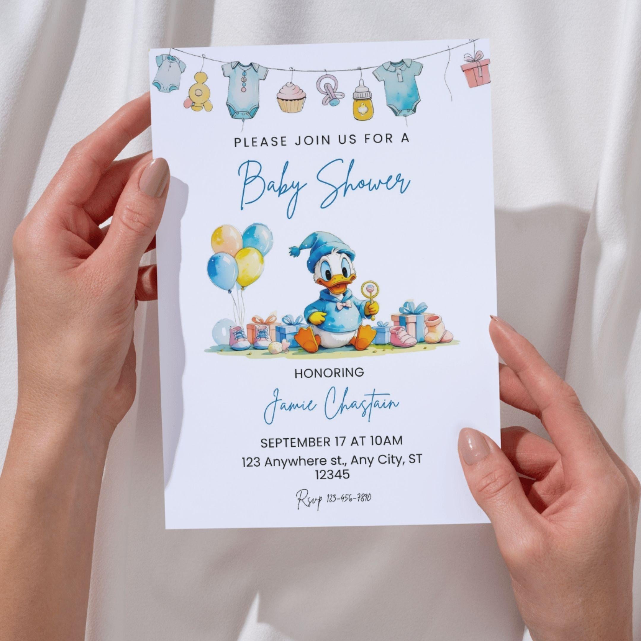 Mickey Mouse Baby Shower Invitation Template