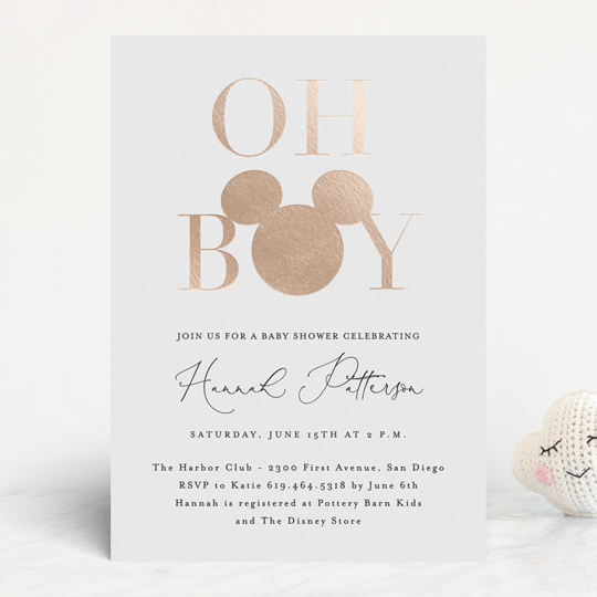 Mickey Mouse Baby Shower Invitation Template