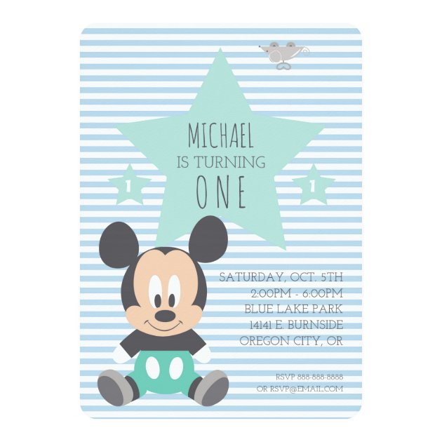 Mickey Mouse Baby Shower Invitation Template