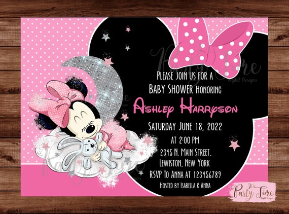Minnie Mouse Baby Shower Invitation Template