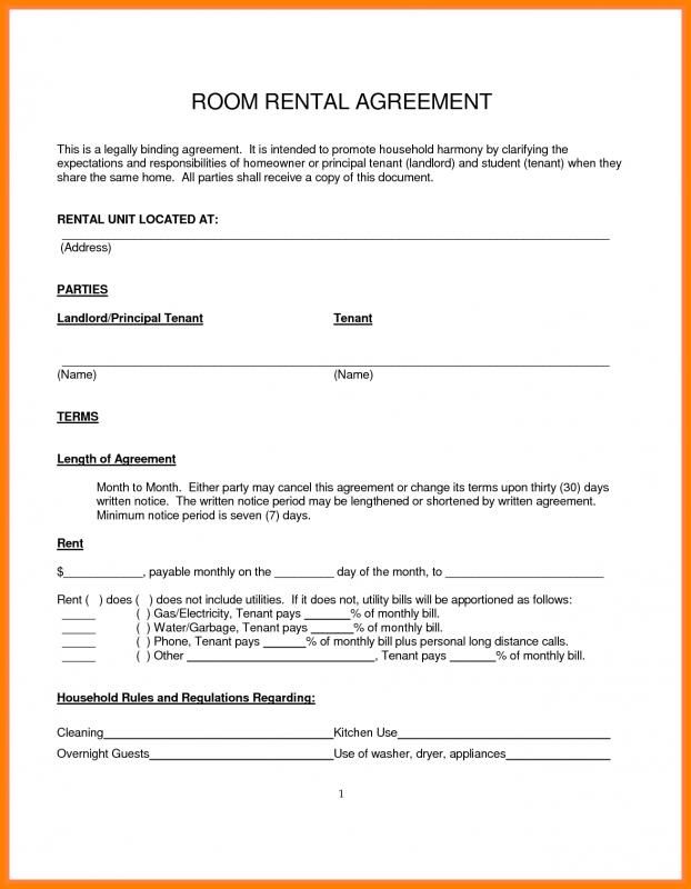 Month to month Lease Agreement Template