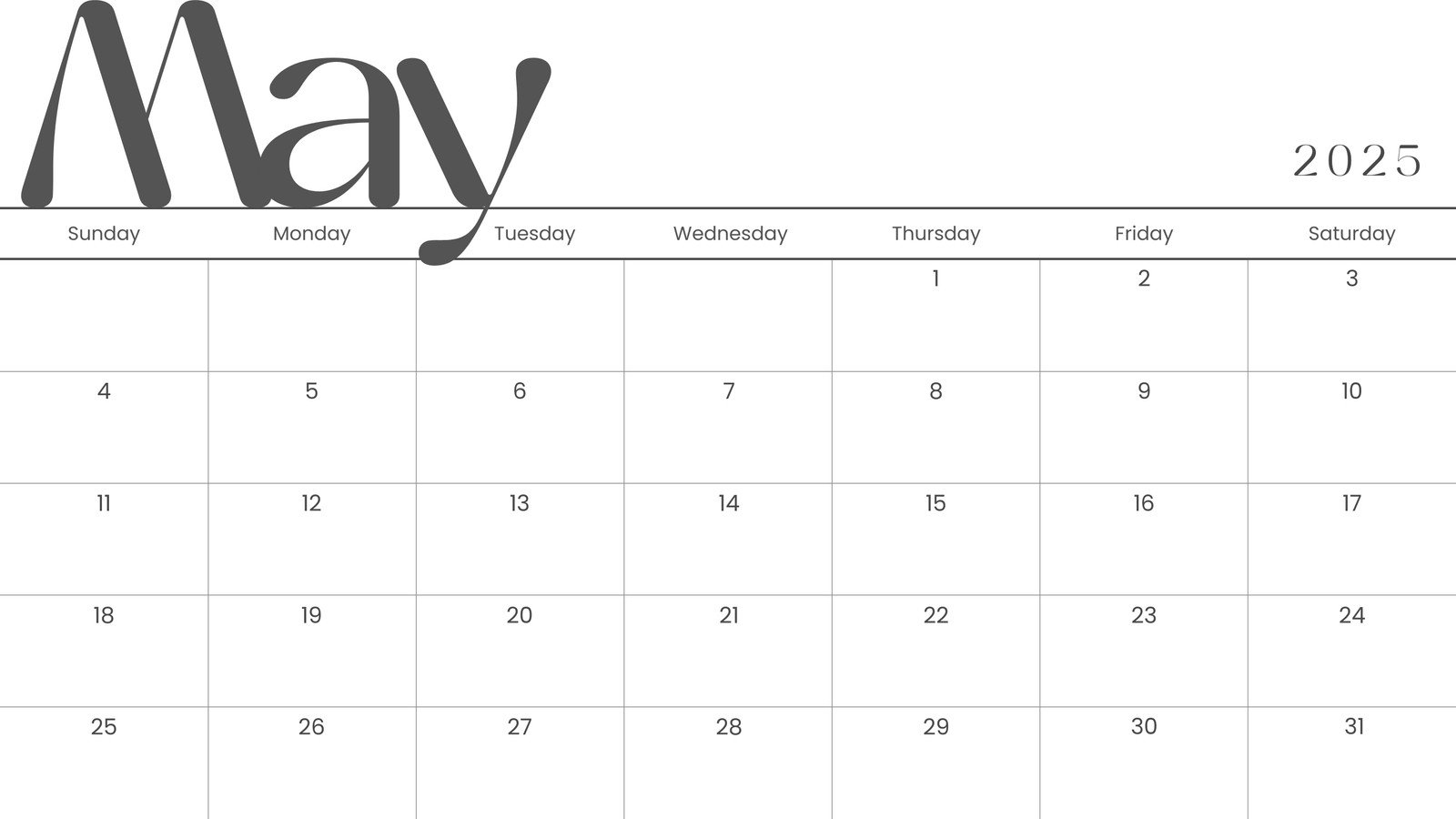 Monthly Schedule Template