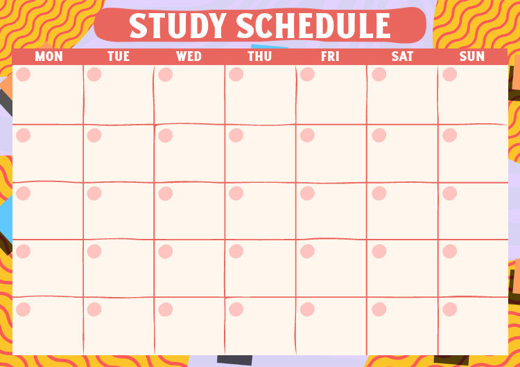 Monthly Schedule Template