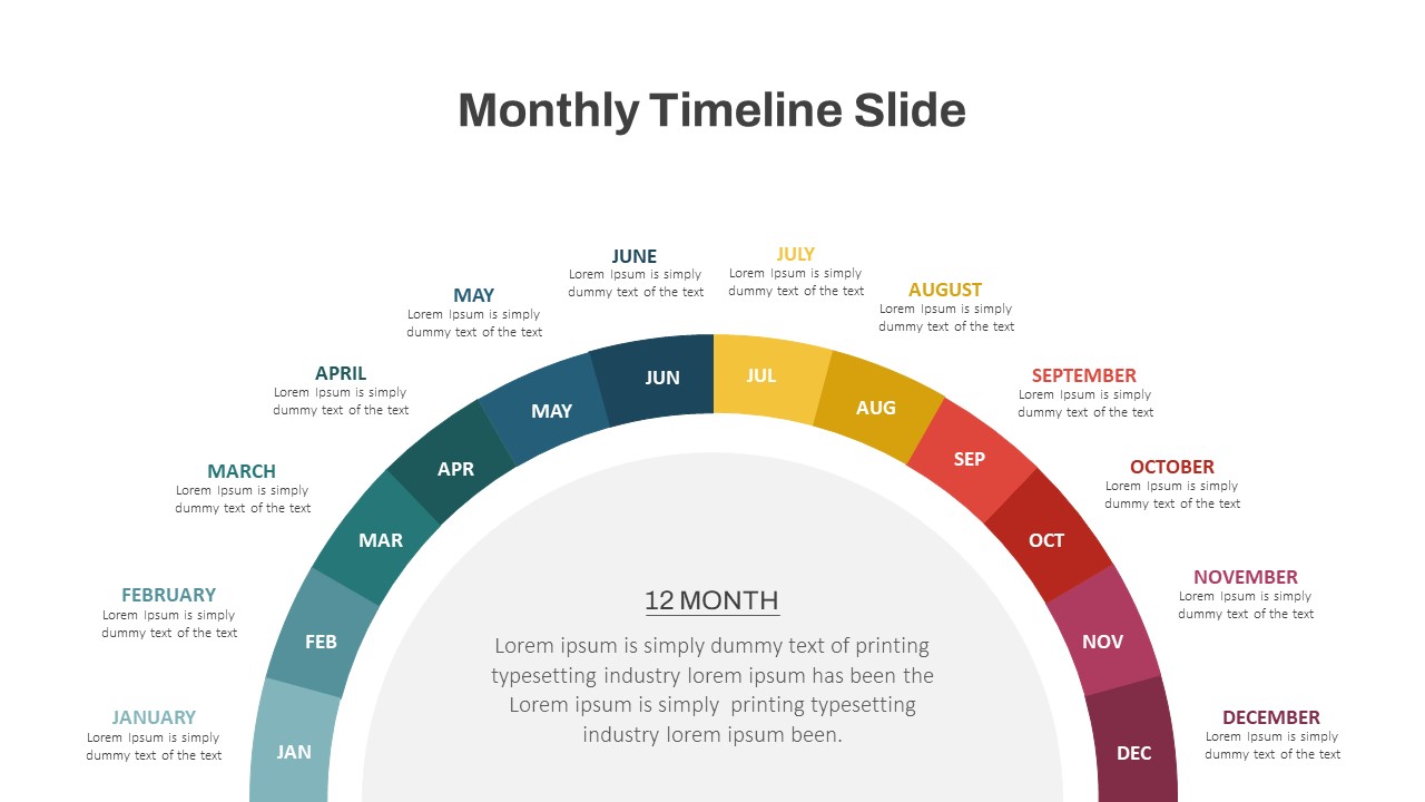 Monthly Timeline Template