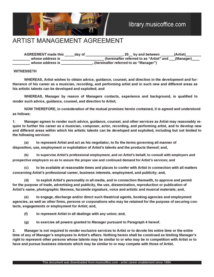 Music Production Agreement Template