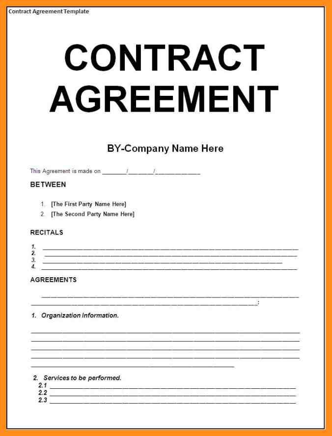 Mutual Agreement Template Between Two Parties