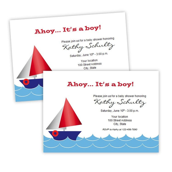 Nautical Baby Shower Invitation Template
