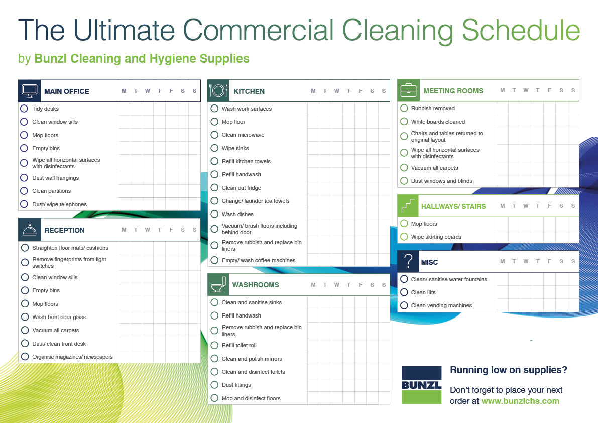 Office Sanitizing Schedule Template