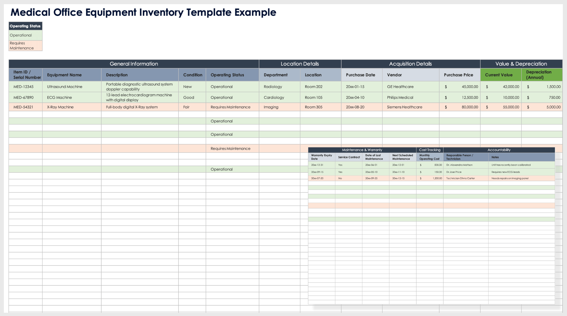 Office Supplies Entry Worksheet Template