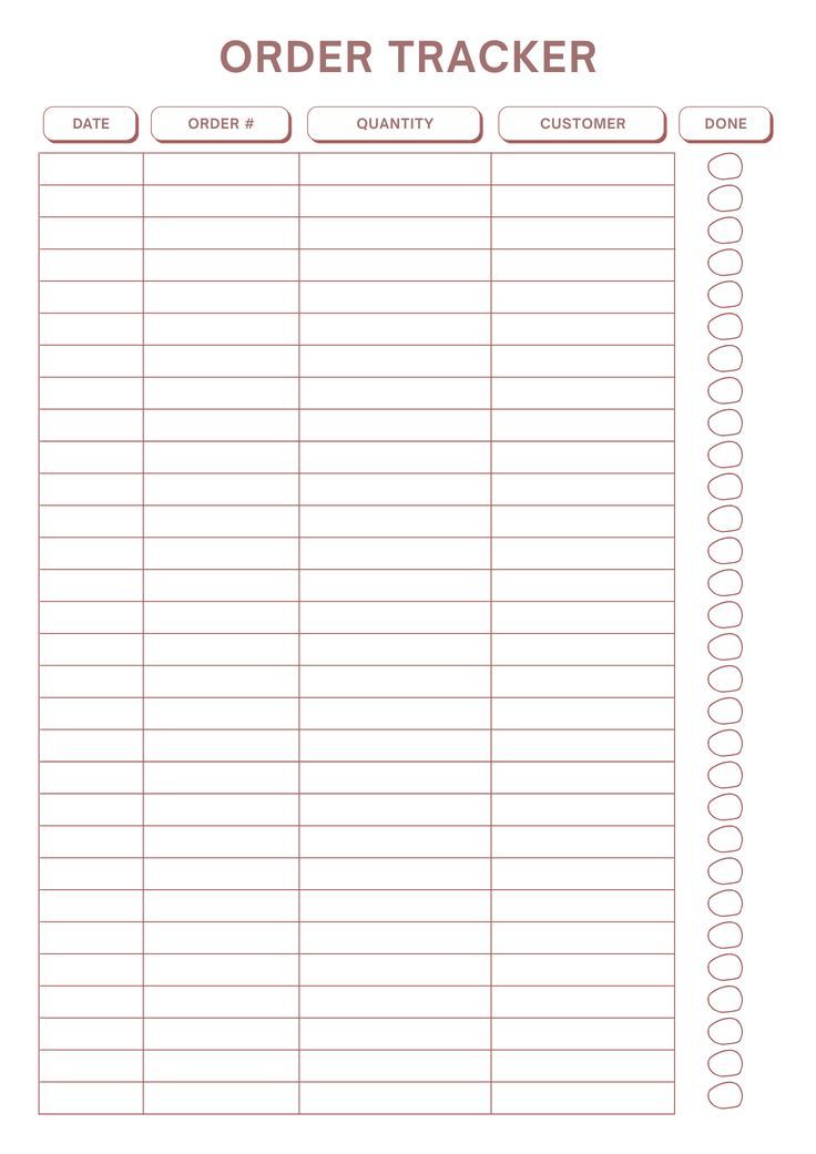 Order Tracker Template