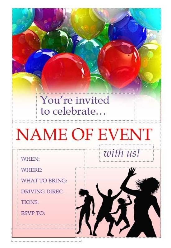 Party Invitation Flyer Template Sample Party Invitation Flyer Template Sample