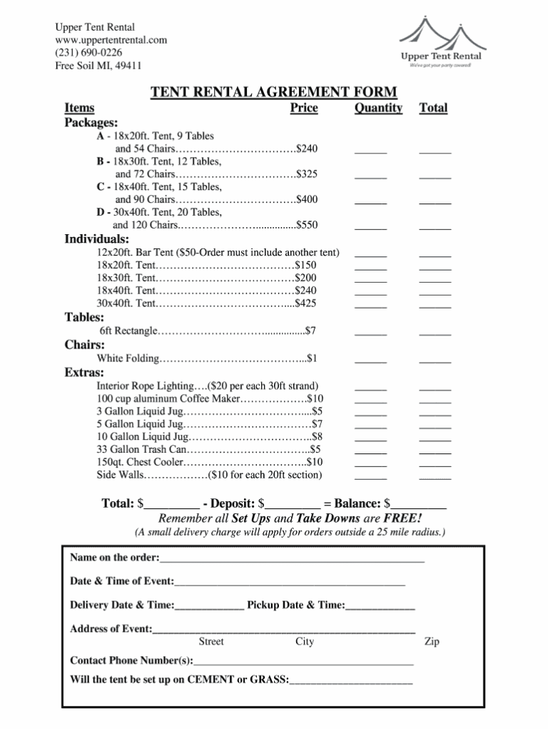 Event Rental Agreement Example Party Rental Agreement Template (Word)