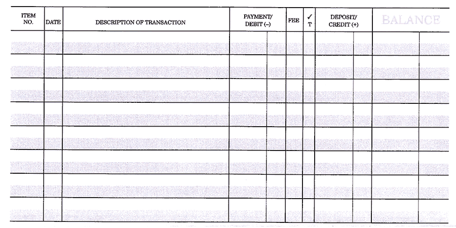 Personal Financial Transaction Register Template Sample Personal Financial Transaction Register Template Sample